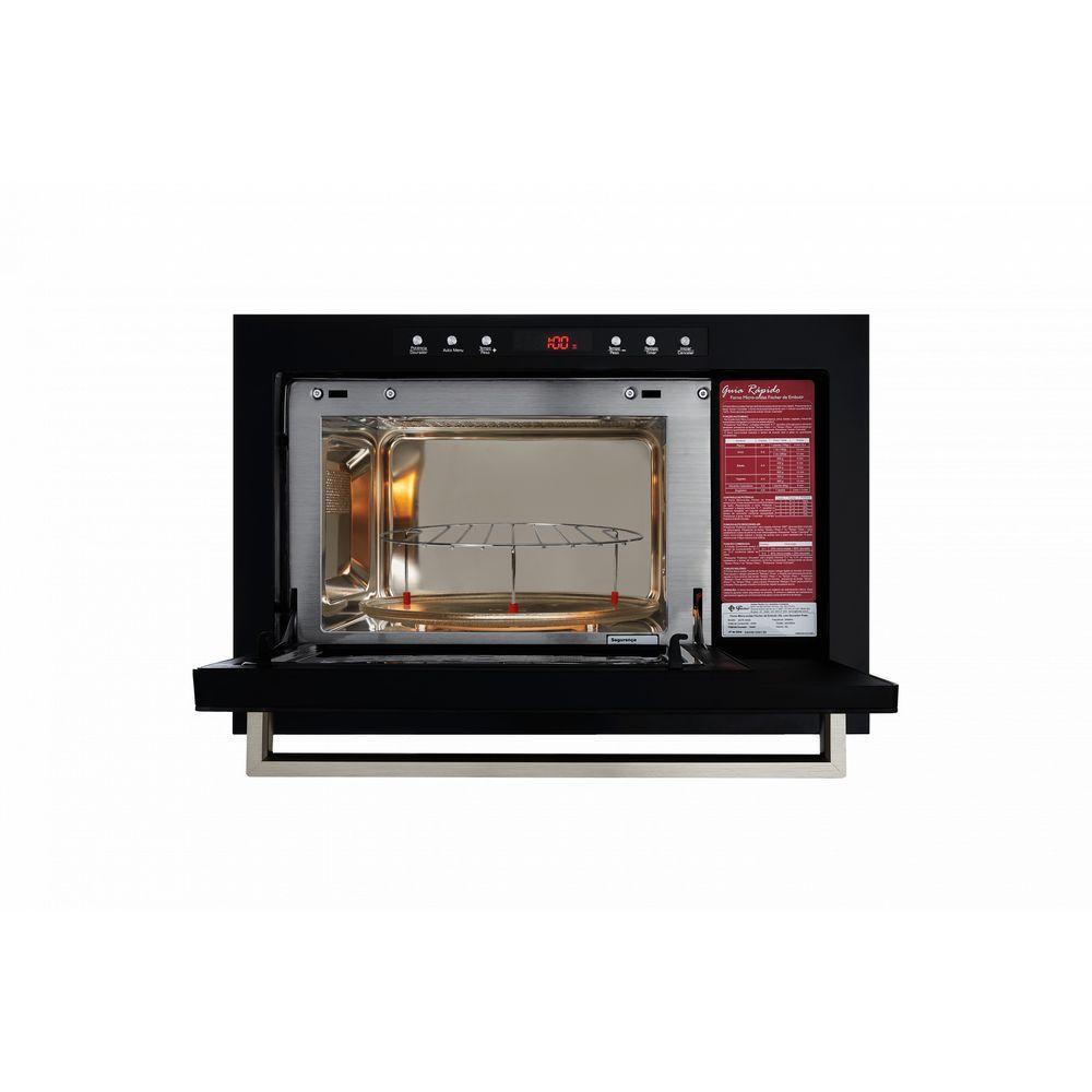 Miniatura Forno Micro-ondas Fischer De Embutir 25L Com Dourador Preto 220V