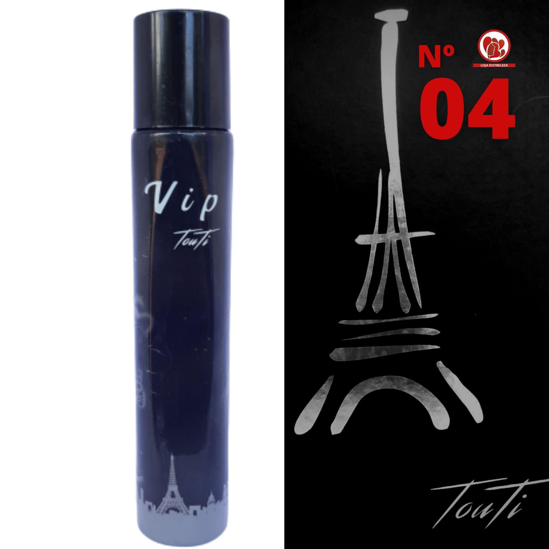 Miniatura Perfume Vip Touti Nº 04 Com Alta Fixação Kit Com 3 Perfumes