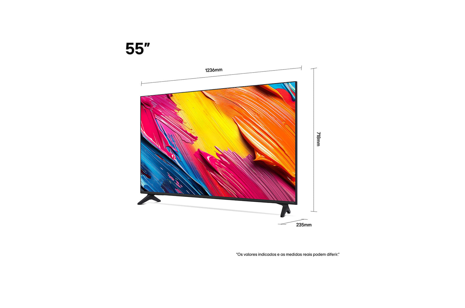 Smart TV LG QNED AI 4K QNED70 de 55 polegadas 2025