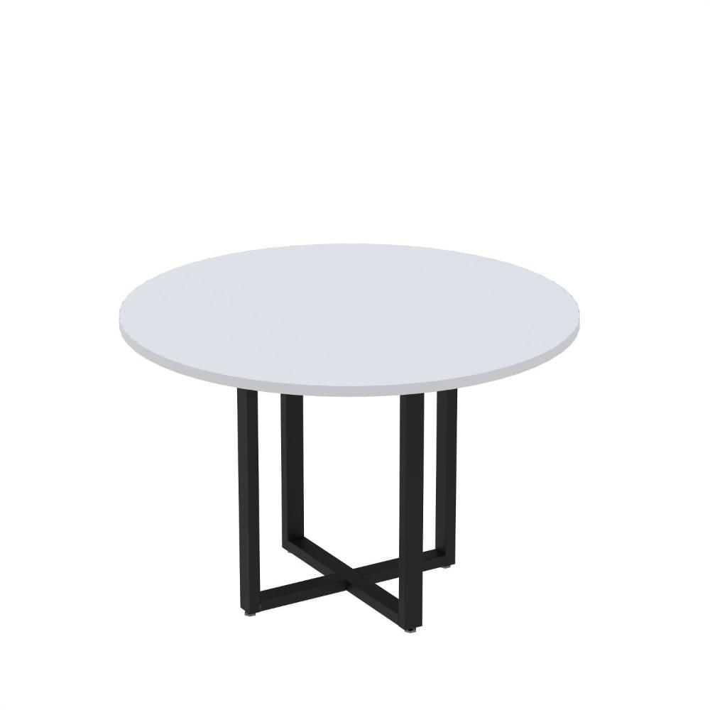 Miniatura Mesa de Reunião Redonda 100cm MRR1100P25TUB Cinza/Preto
