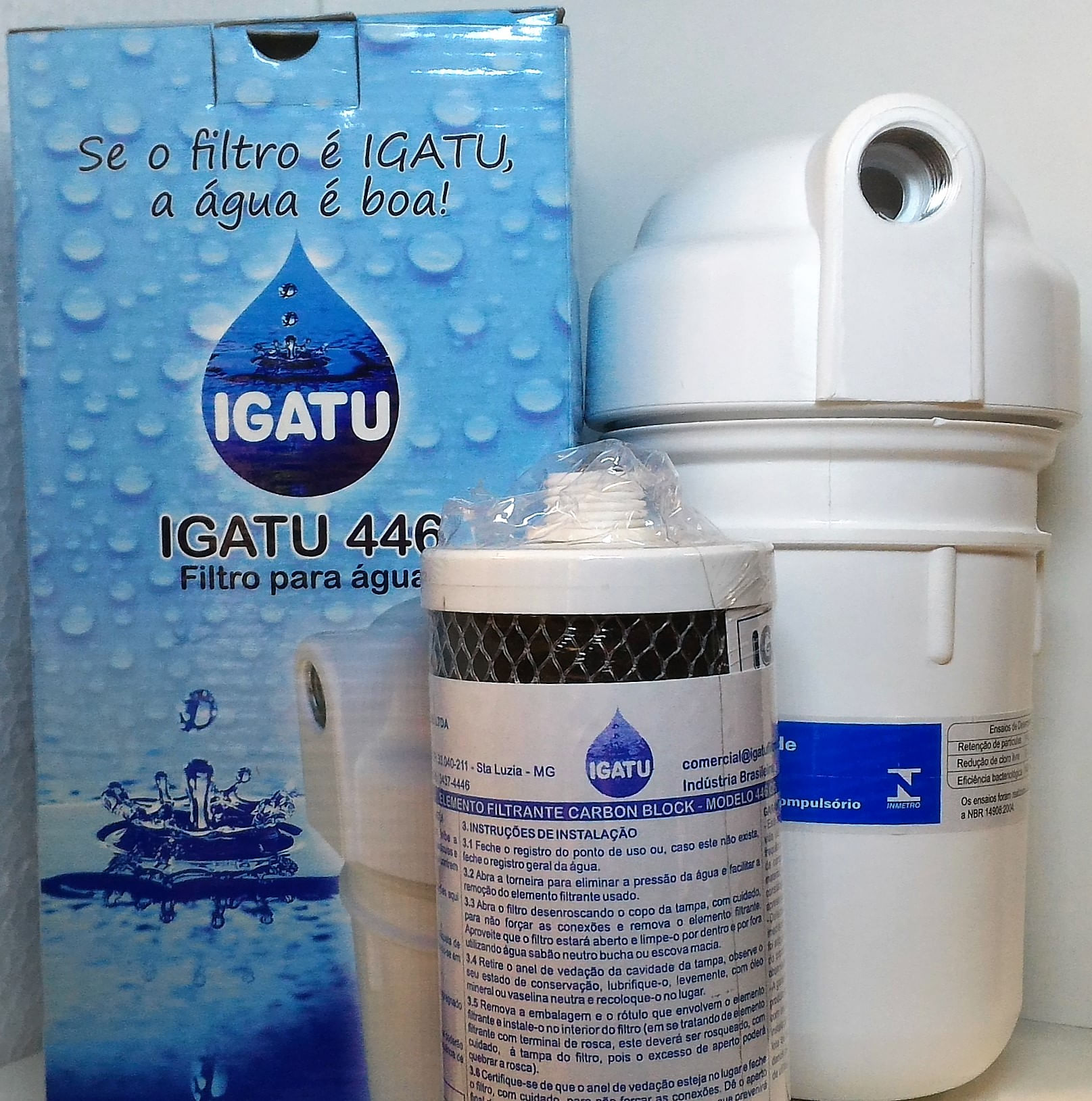 Purificador de Água Igatu 446 Branco - Refil para purificador