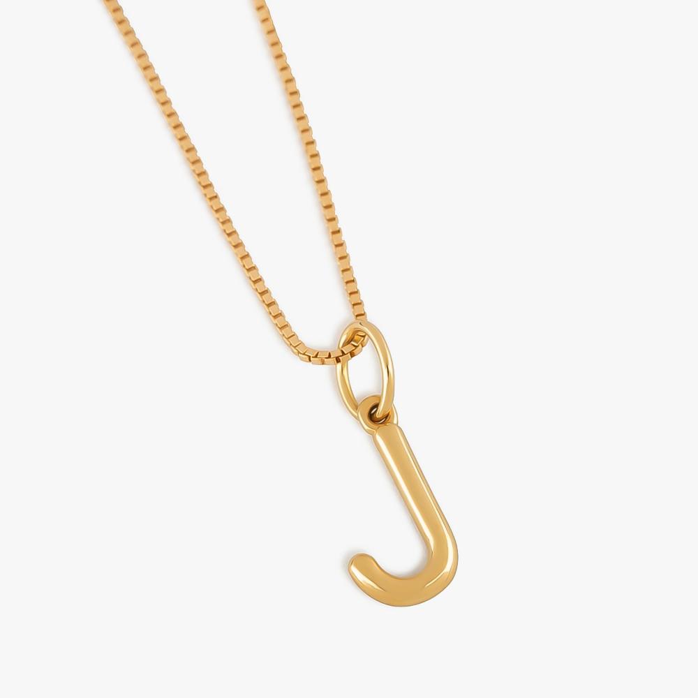 Miniatura Pingente Letra J em Ouro Amarelo 18k