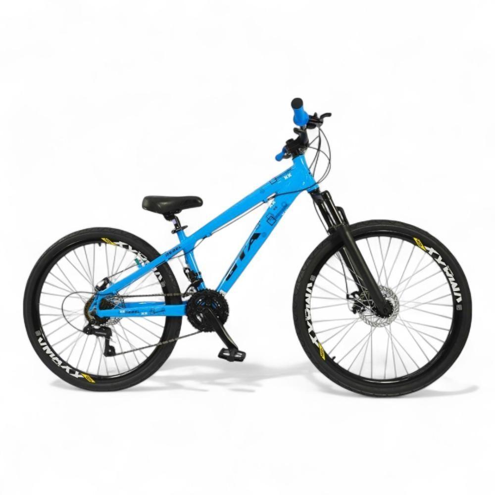 Miniatura Bicicleta Aro 26 Gta Rebel Freeride 21v Shimano Freio A Disco Do Grau - Azul Azul/preto
