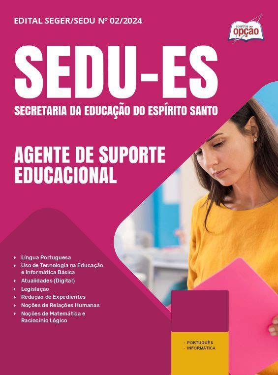 Miniatura Apostila Sedu-Es 2025 - Agente De Suporte Educacional