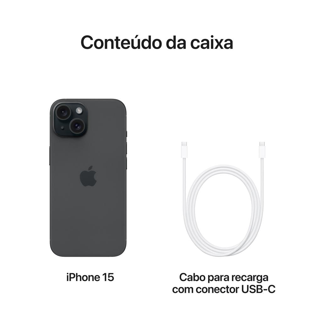 Miniatura Apple iPhone 15 de 512GB - Preto