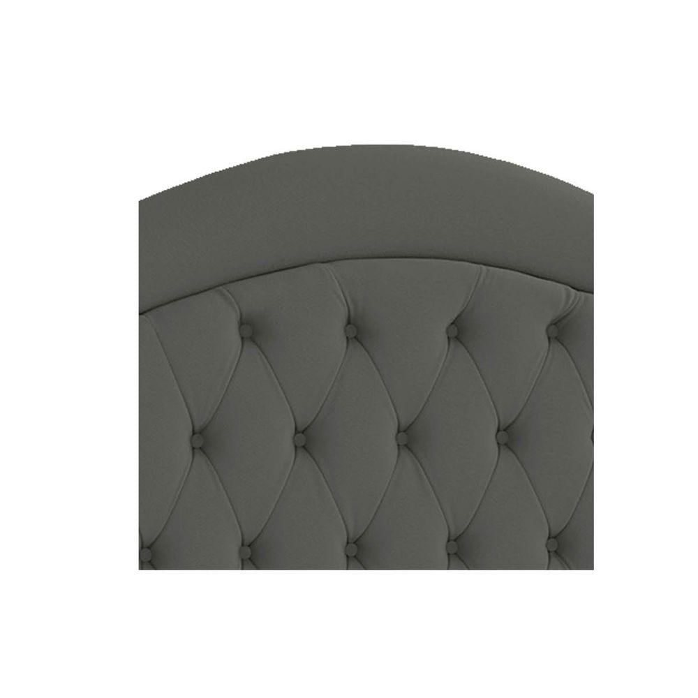 Miniatura Cabeceira King ághata P04 195 Cm Suede Cinza Escuro Tca 958