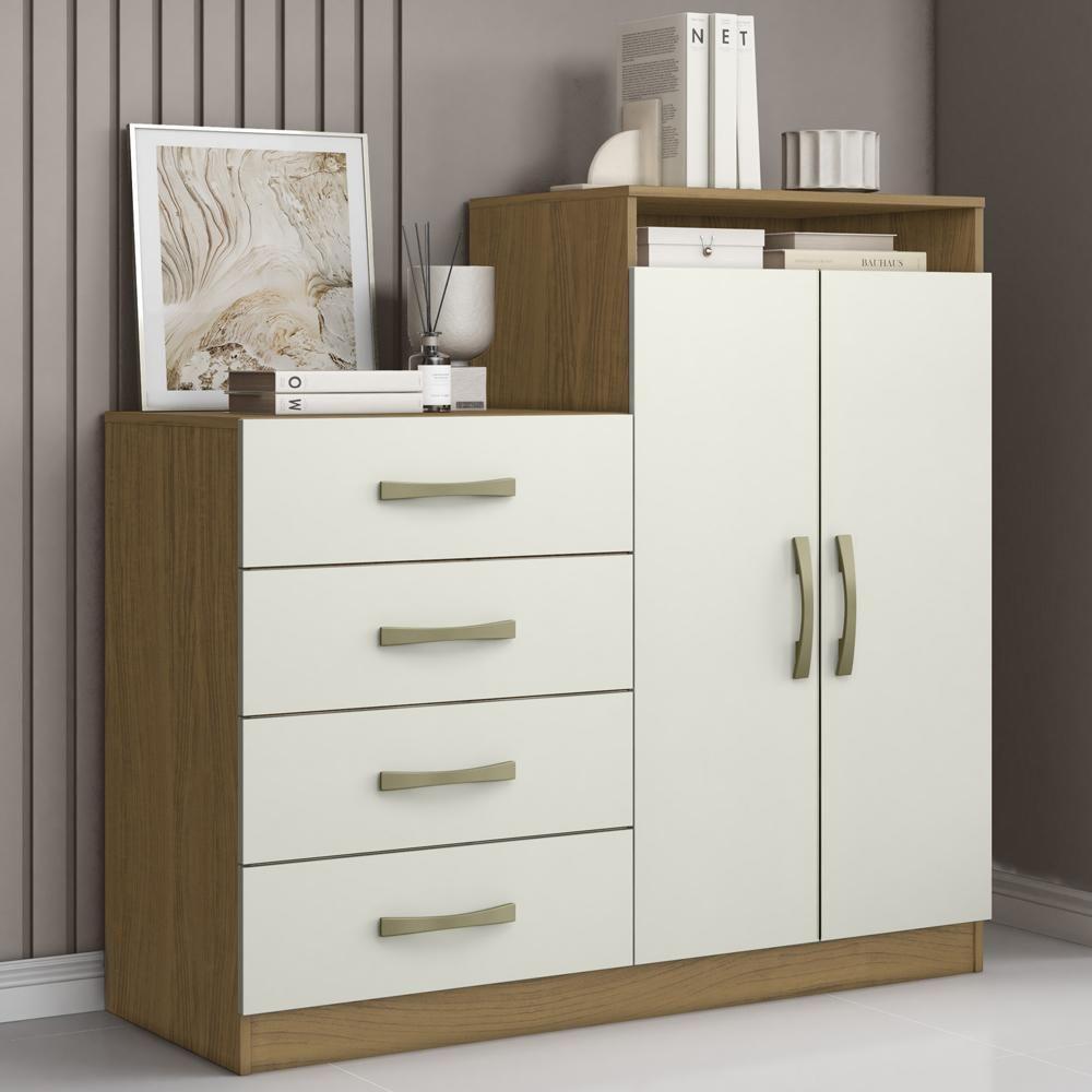 Comoda Sapateira 04 Gavetas 02 Portas 2004142 Atacama Off White