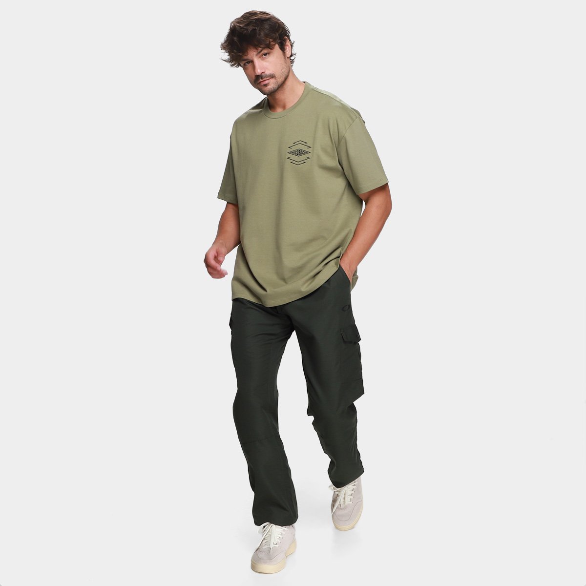 Miniatura Camiseta Nicoboco Oversized Kane Masculina Verde - G