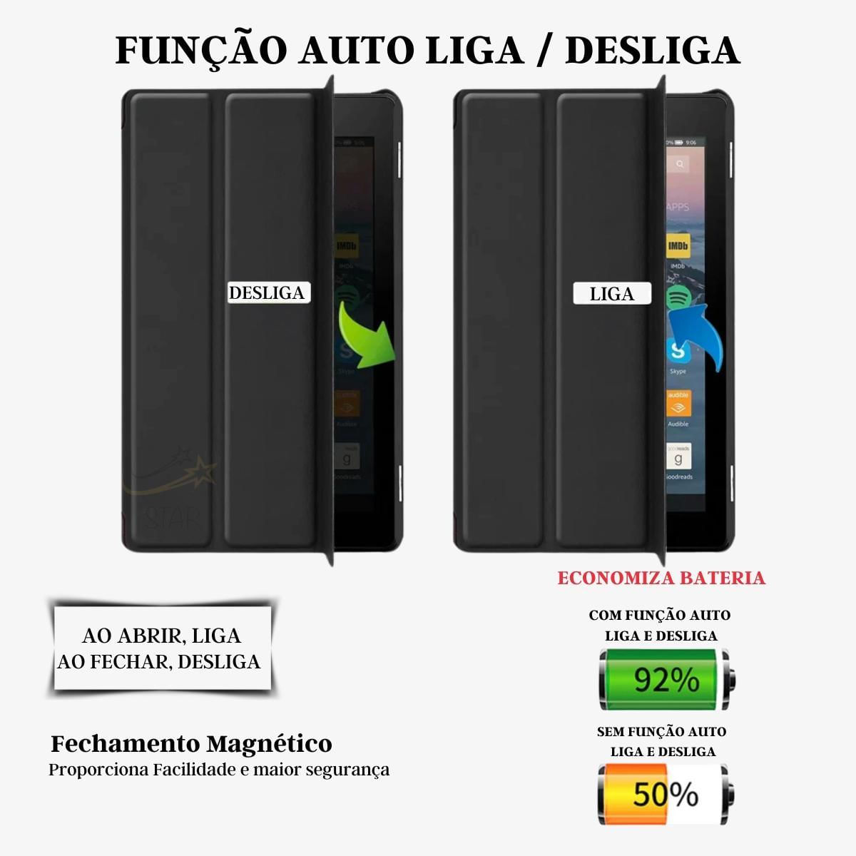 Miniatura Capinha Case Magnética Para Novo Tablet Amazon Fire Hd7 2022