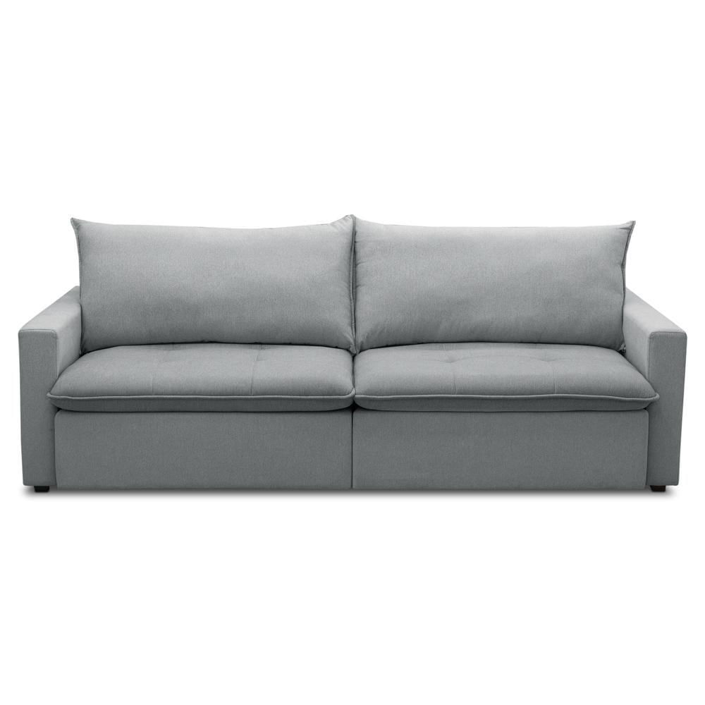 Miniatura Sofá Cama Casal Retrátil 208cm Carly F05 Linho Impermeabilizado Cinza - Mpozenato