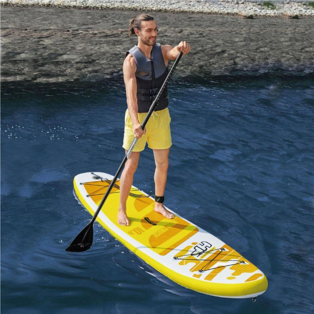 Miniatura Prancha De Stand Up Inflável Aqua Cruise Com Remo + Bomba De Ar + Bolsa Bestway 65348