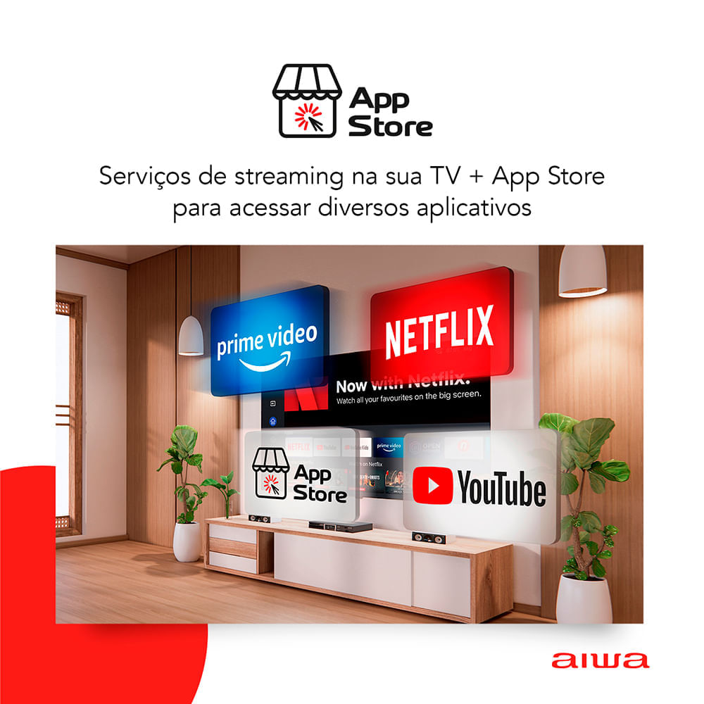 Miniatura Smart TV Aiwa AWS-TV-50-BL-02-A Borda Infinita - Bivolt