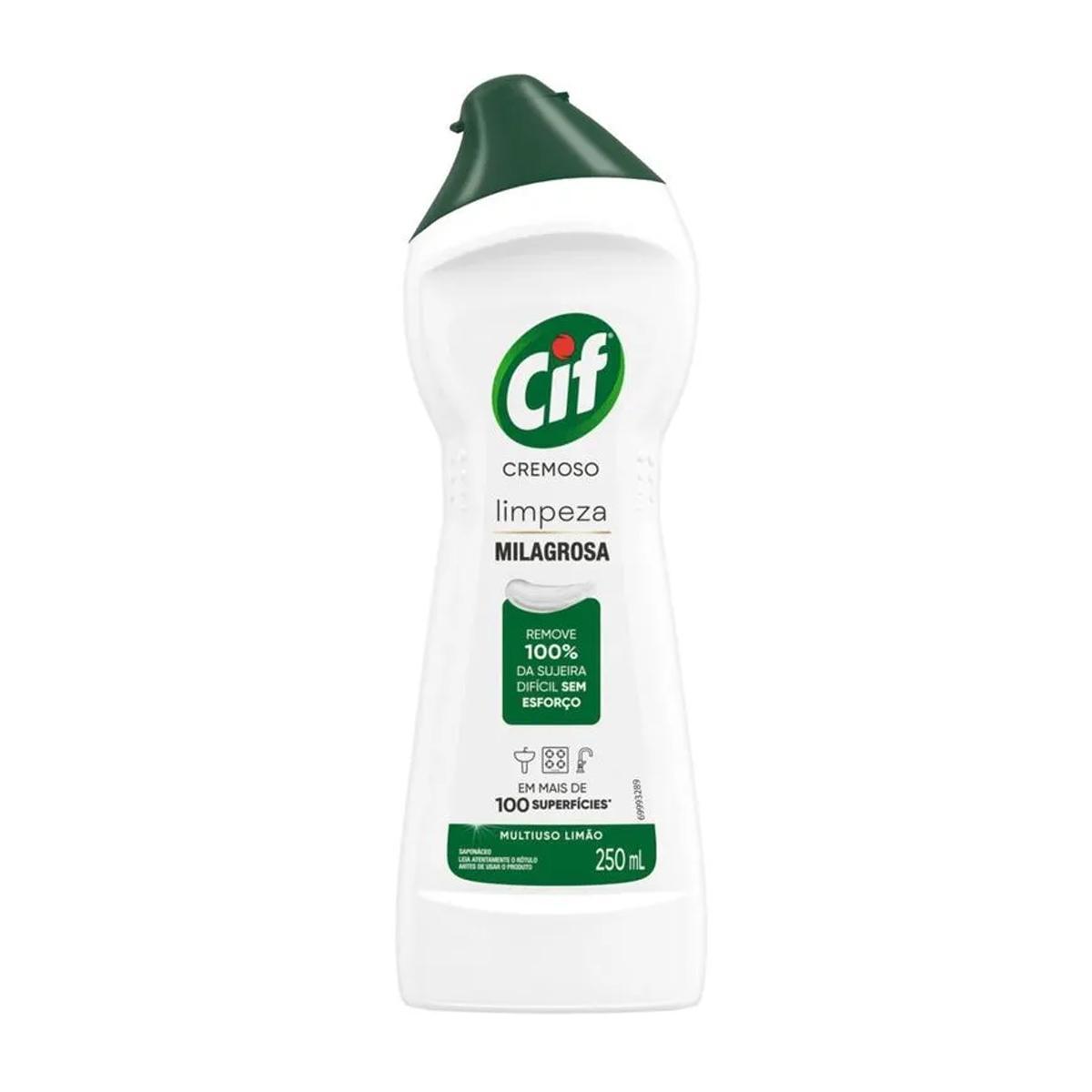 Miniatura Limpador Multiuso Cif Cremoso Limpeza Milagrosa Limão Kit 5