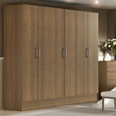 Miniatura Guarda-Roupa Casal Madesa Vip 6 Portas Batentes Rustic Cor:Rustic