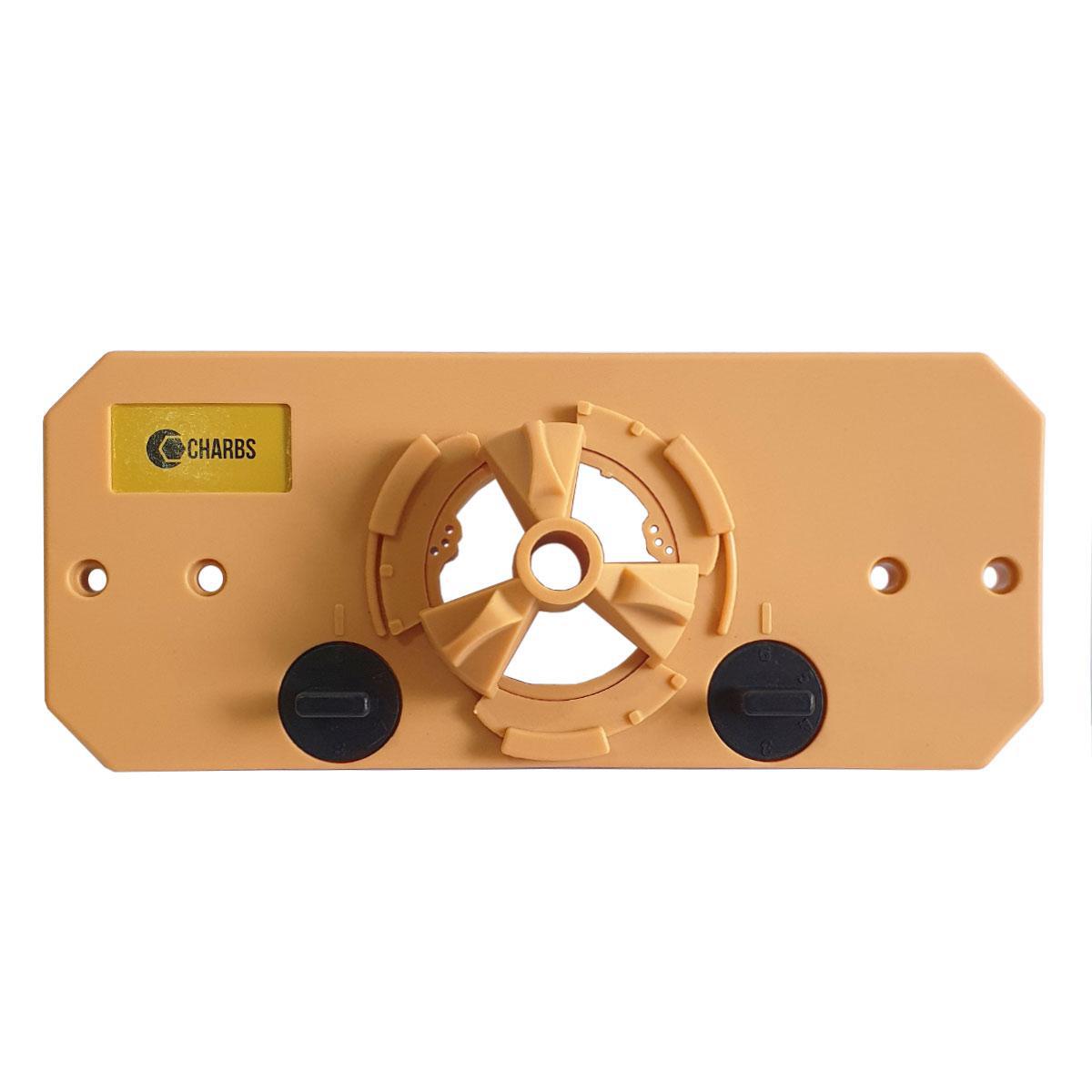 Miniatura Gabarito De Furação Para Dobradiça Khi Hinge Com Broca 35Mm 10 cm - Novo - 7906814092671 - Broca - Charbs, ITEM_CONDITION - Gabarito De Furação Para Dobr.