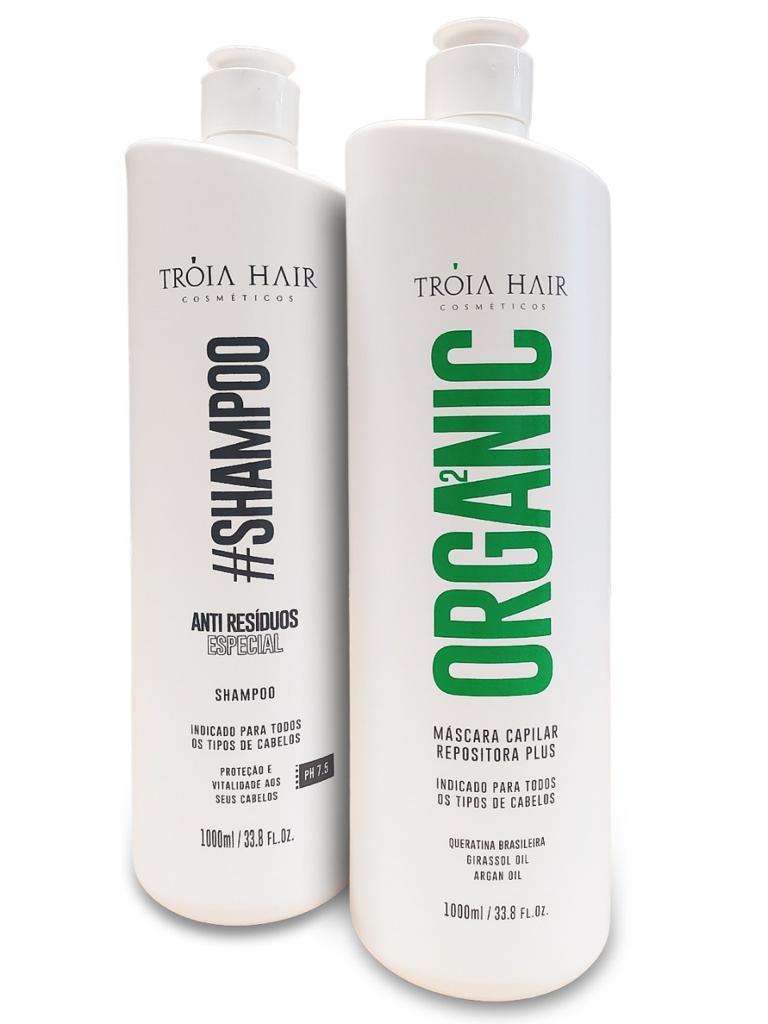 Miniatura Progressiva Definitiva Organica Tróia Hair Sem Formol Kit 1L