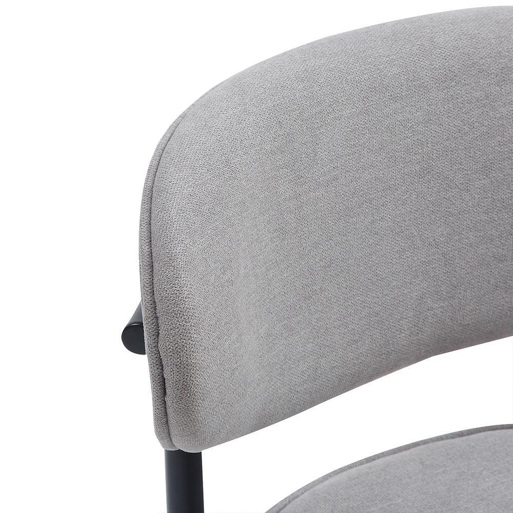 Banqueta De Cozinha Eva Tecido Rivatti - Cinza