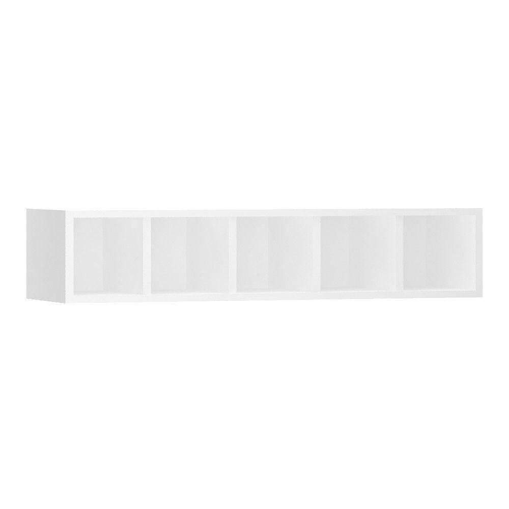 Miniatura Nicho Garrafeiro Horizontal 90cm 5 Garrafas Pérola Branco