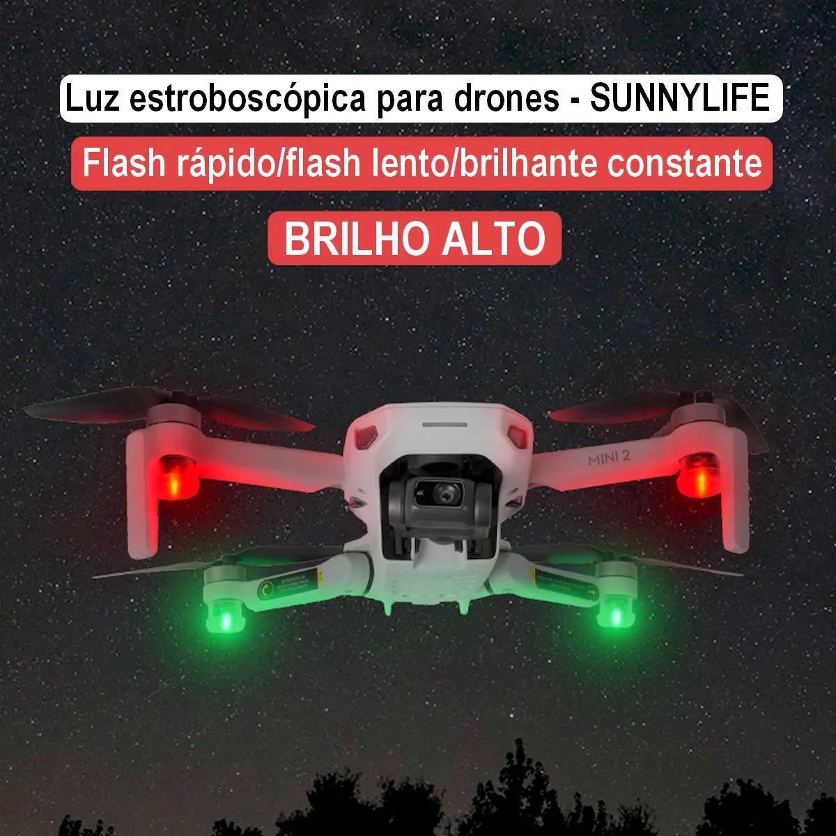Miniatura Kit 4 Luzes LED Voo Noturno Drone Sunnylife TY-L9435