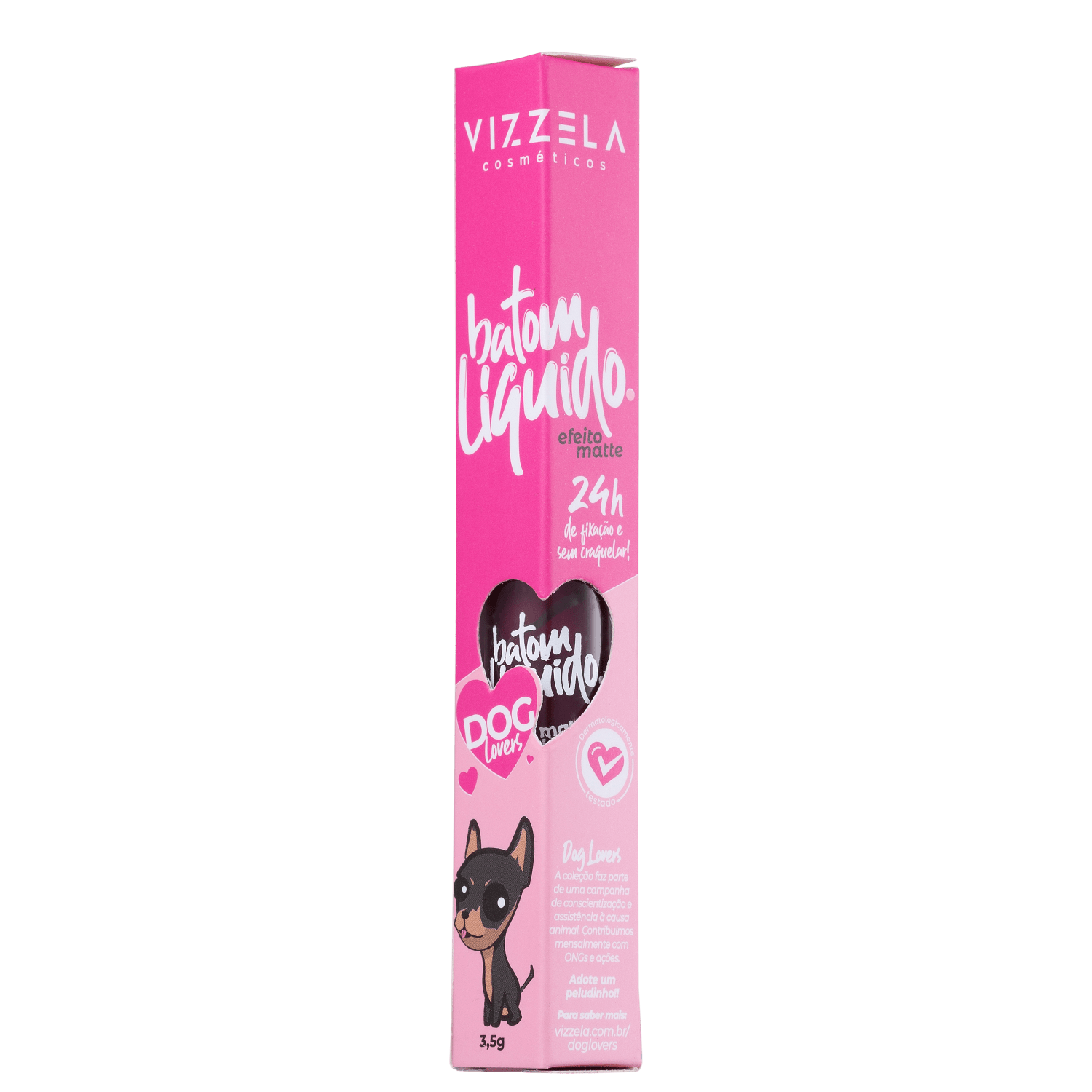 Vizzela Dog Lovers Cor 11 Pinscher - Batom Líquido 3,5g