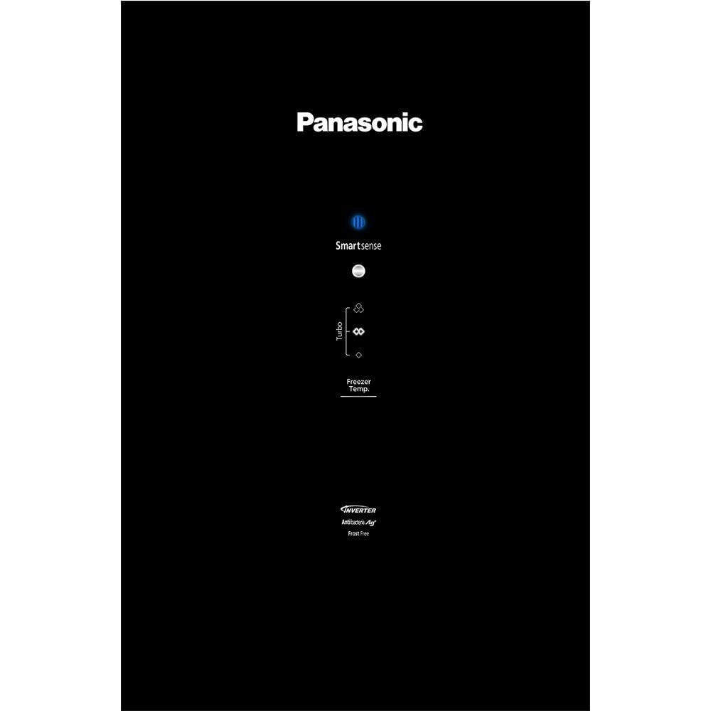 Miniatura Geladeira Panasonic Frost Free 397L A+++ Black Glass - NR-BB41GV1B 220V