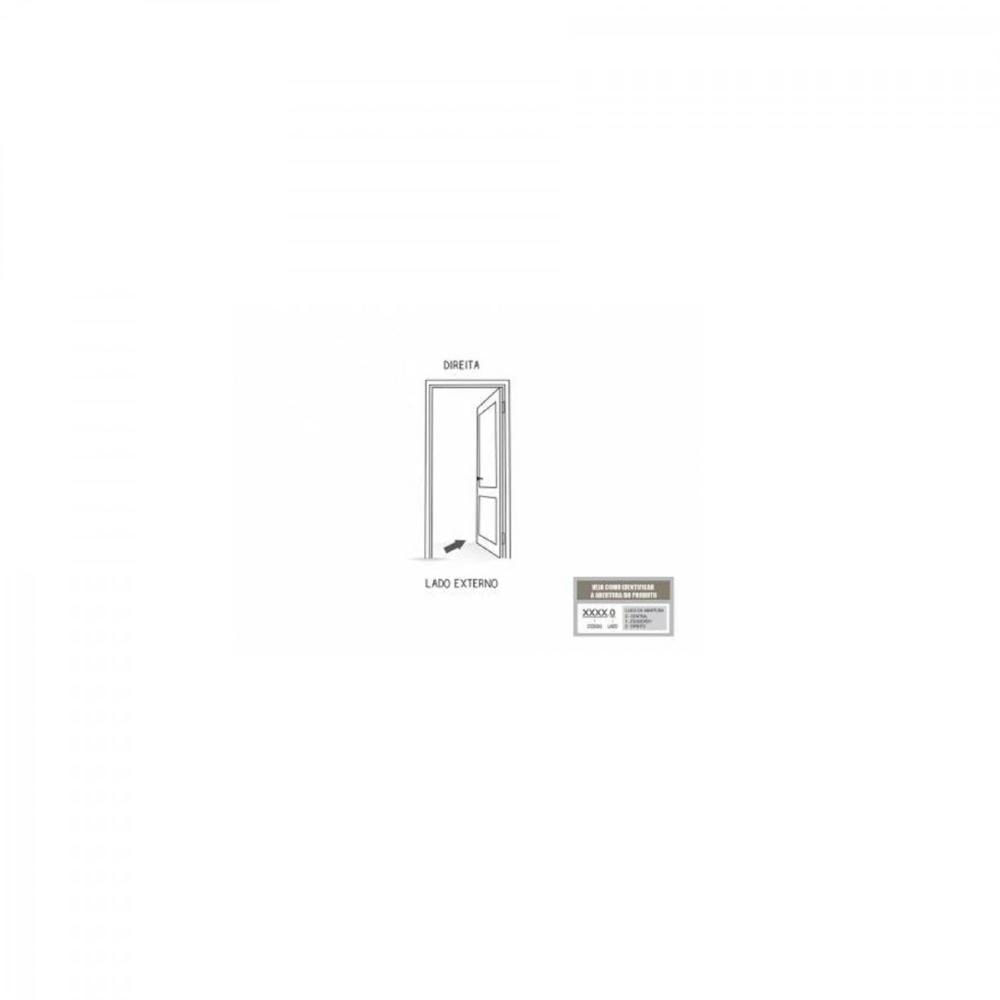 Miniatura Porta de Alumínio Pivotante Lambri 215x105cm com Friso e Puxador de Alumínio Polido 80cm Lucasa Alumínios Preto