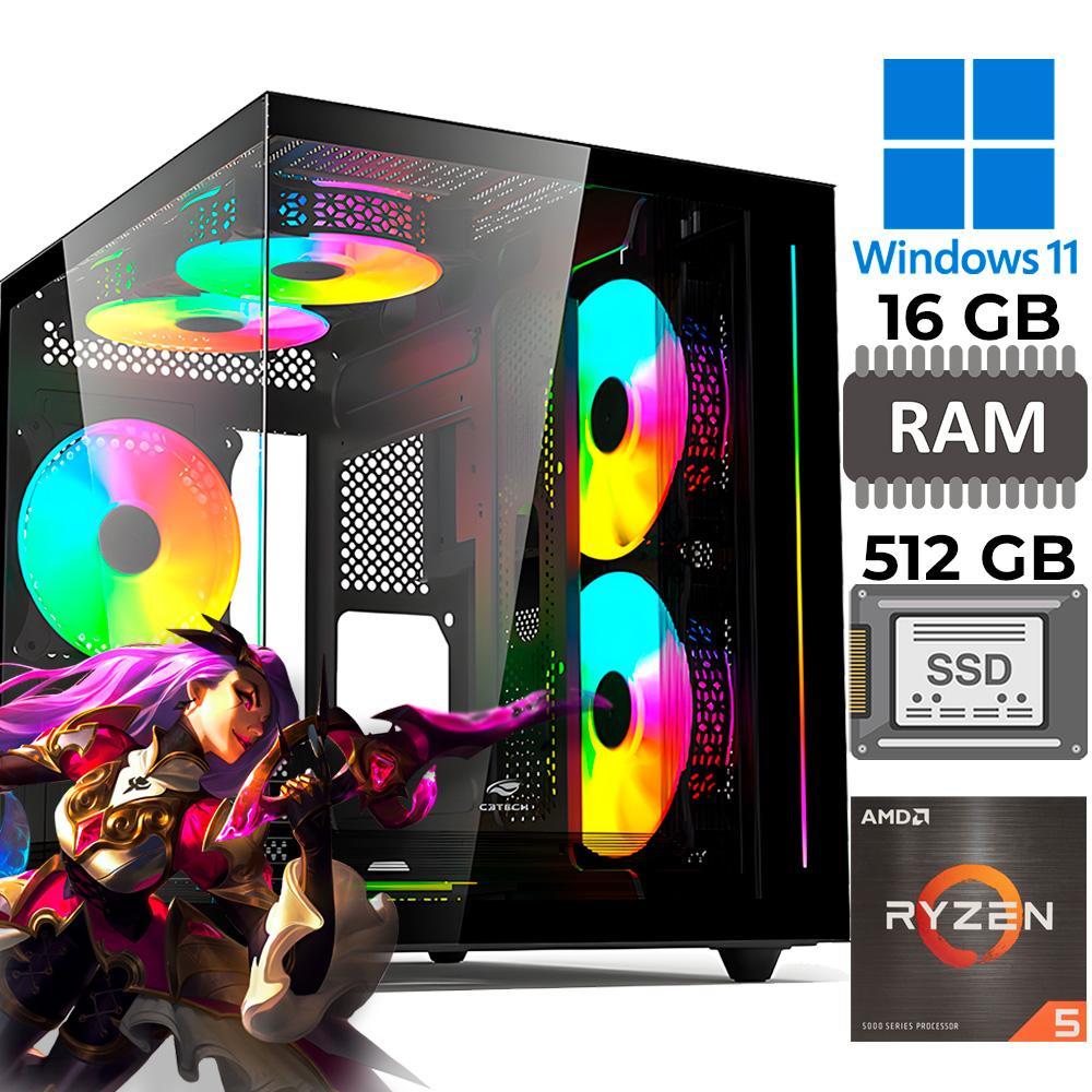 Miniatura Computador Gamer Ryzen 5 5600Gt, Ram 16Gb, Ssd 512Gb, Win 11