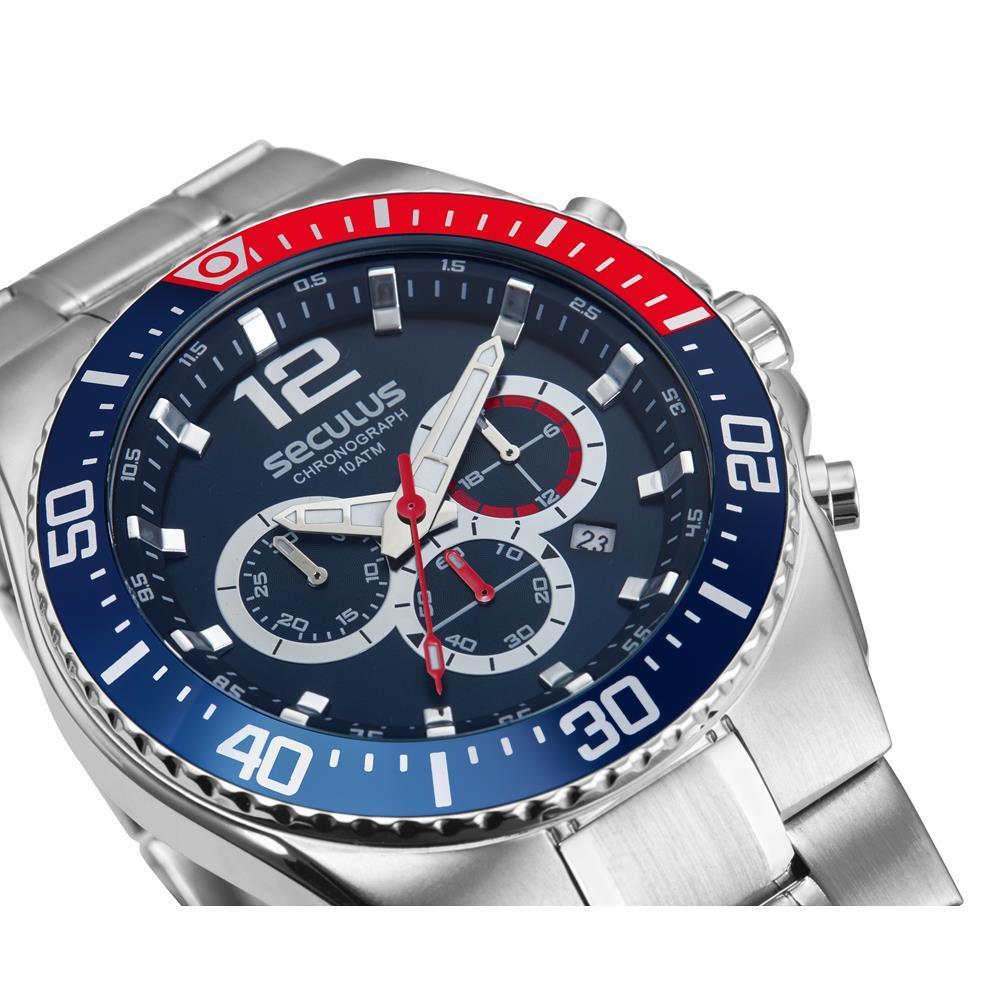 Miniatura Relógio Seculus Masculino Ref: 44235G0Svna1 Cronógrafo