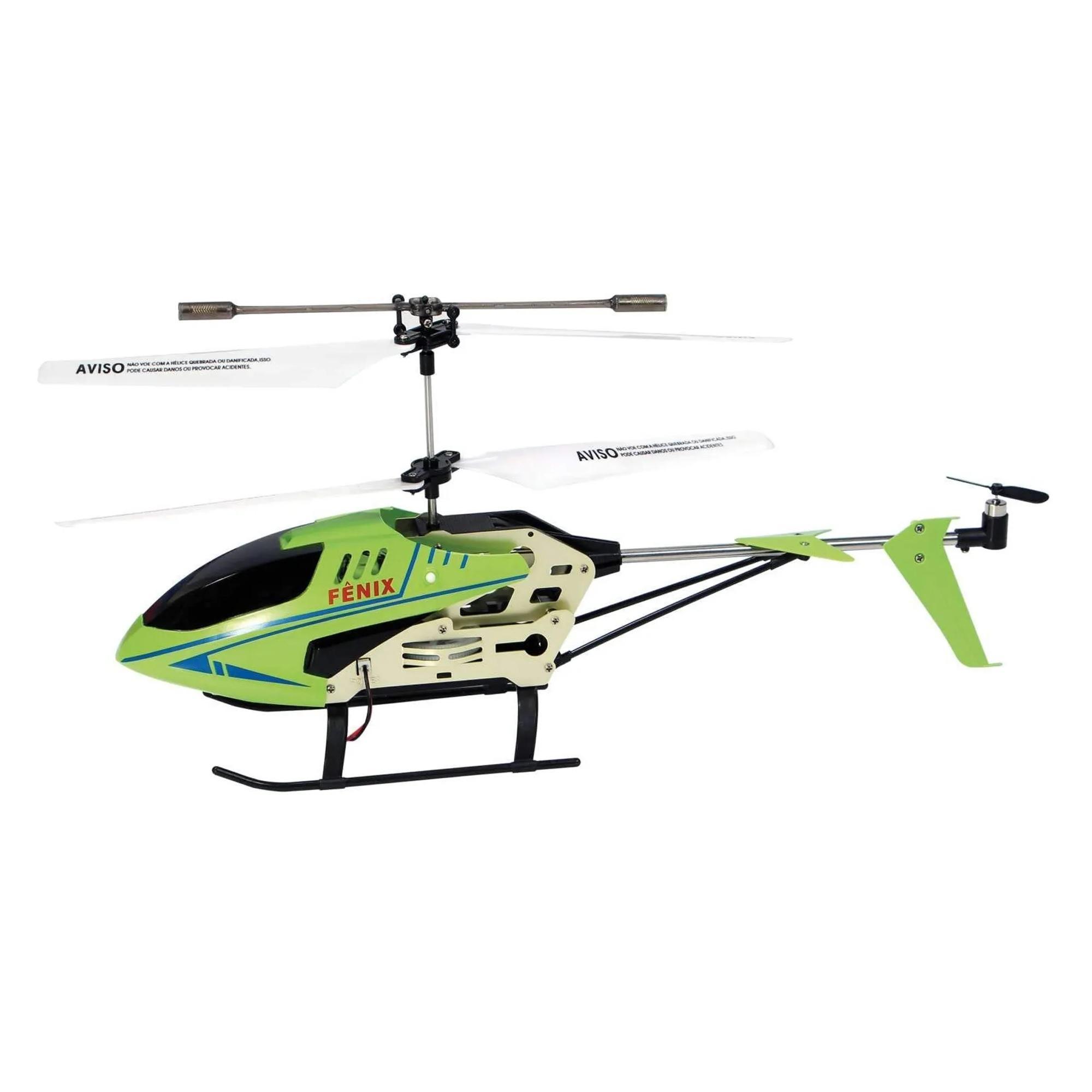 Miniatura Helicóptero Controle Remoto Fênix 2 Canais - Preto