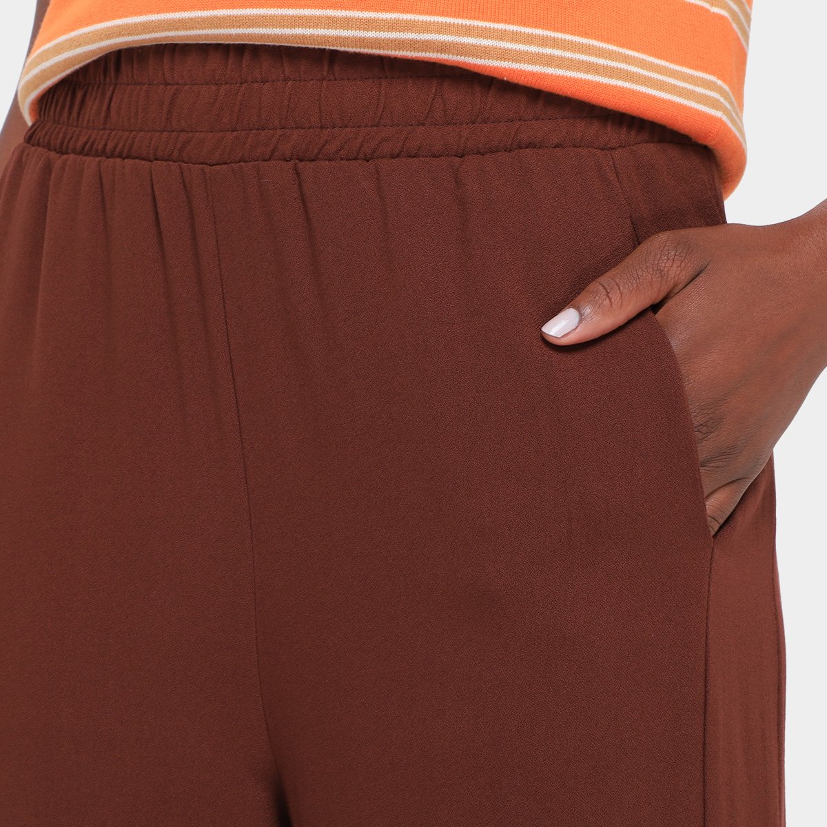 Miniatura Calça Hering Pantalona Feminina Marrom - 38