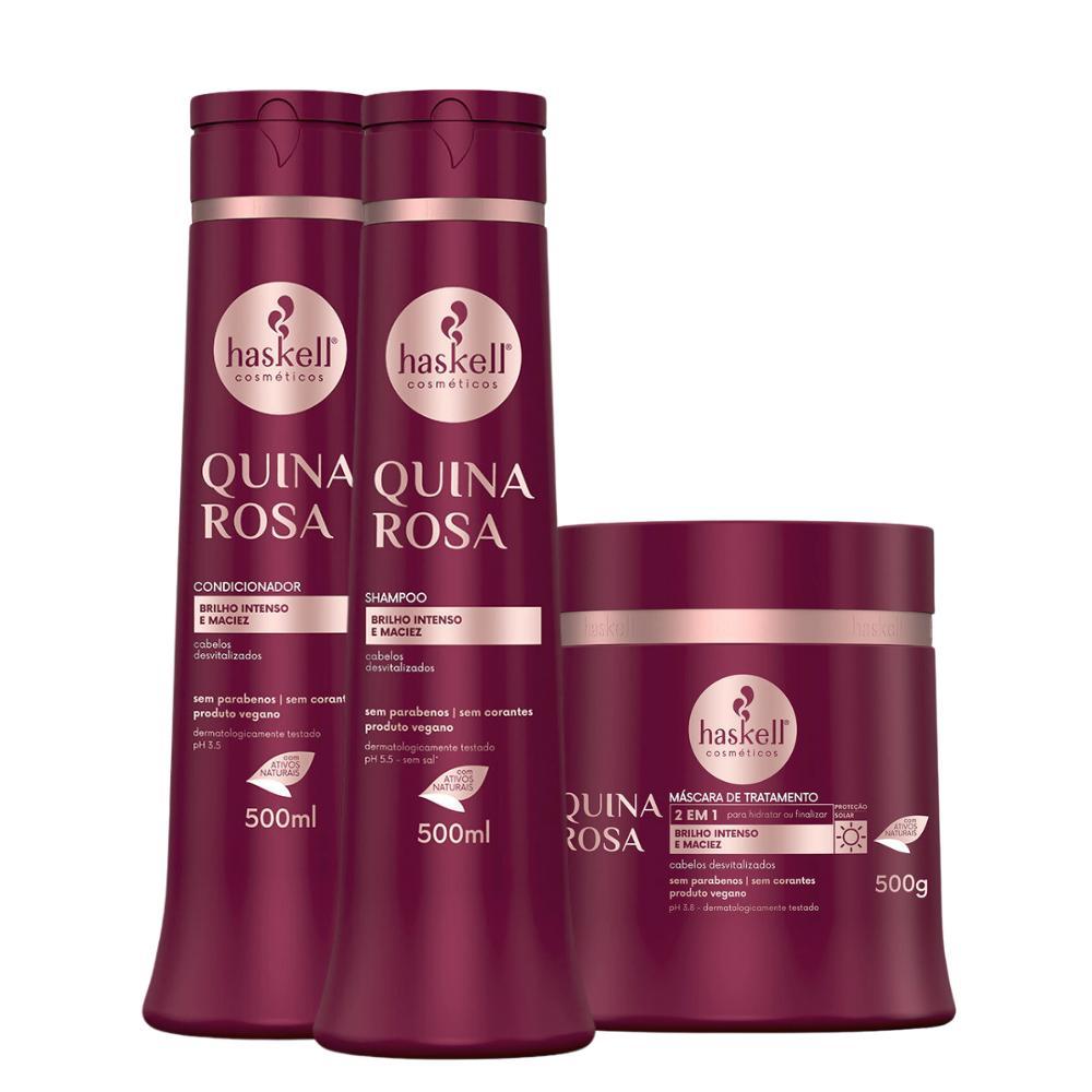 Miniatura Kit Quina Rosa Haskell Sh. Condicionador E Máscara 500Ml/G