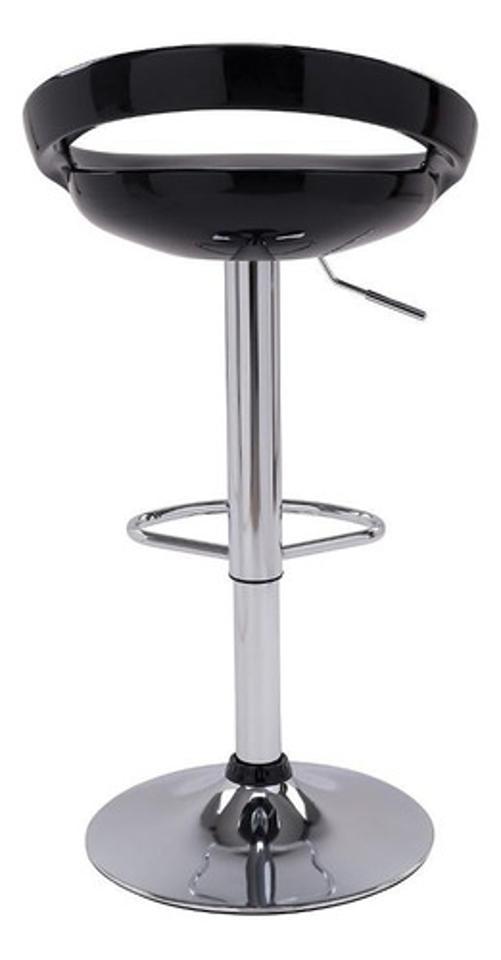 Miniatura Banqueta Ajustavel Preta Meia Lua 98X83X38Cm Suporta 100Kg