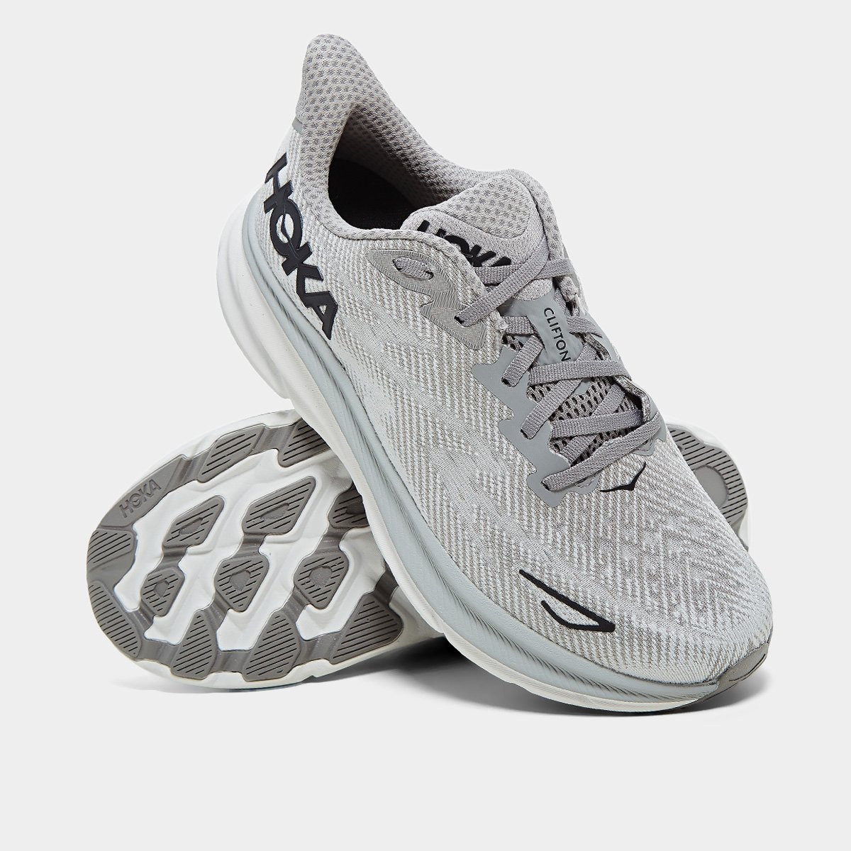 Miniatura Tênis Hoka Clifton 9 Masculino Cinza - 42