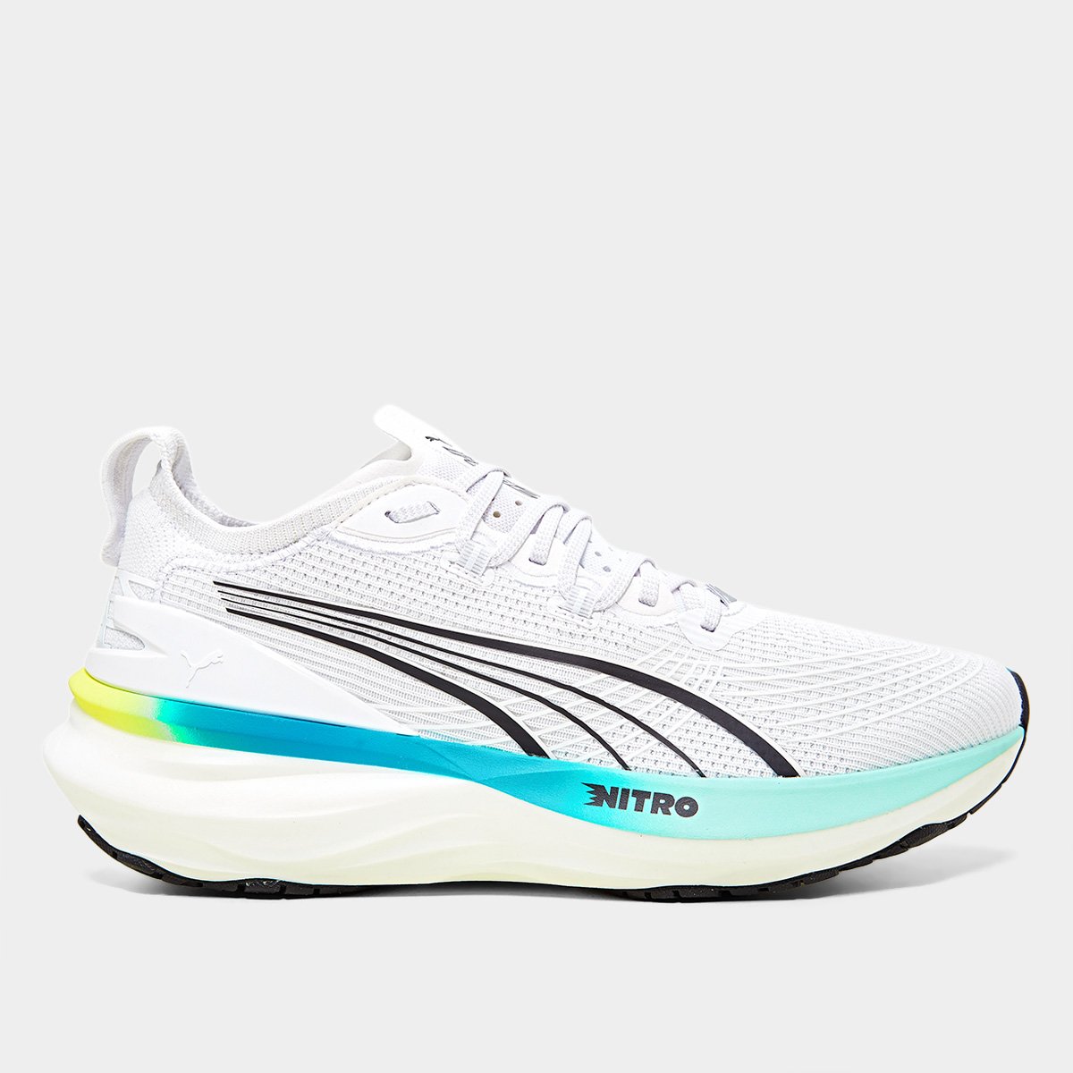 Miniatura Tênis Puma Forever Run Nitro 2 Masculino Branco+Azul - 39