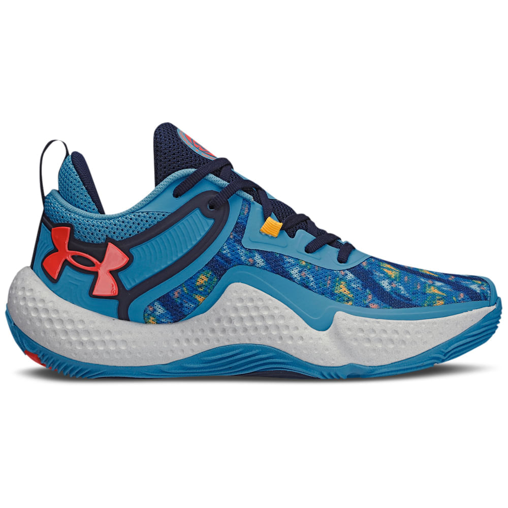 Miniatura Tênis de Basquete Masculino Under Armour Dagger Azul - 45