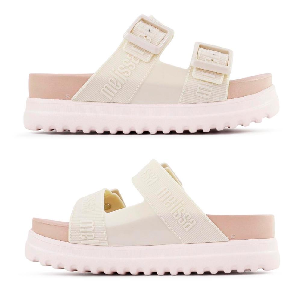 Miniatura Sandália Melissa Cozy Slide M Lover Platform Feminina Bege / Nude - 33/34
