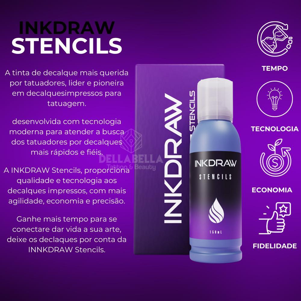 Miniatura Inkdraw Stencils 150Ml Tinta Decalque Epson Tattoo Tatuagem