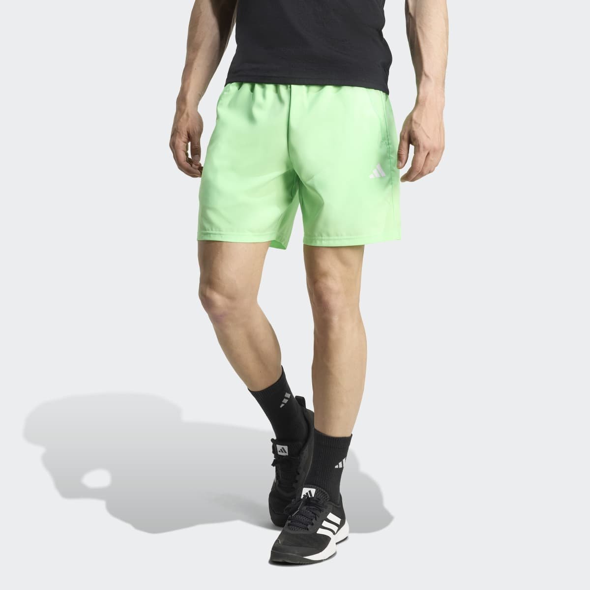 Miniatura Short Adidas Essentials Masculino Verde+Branco - G