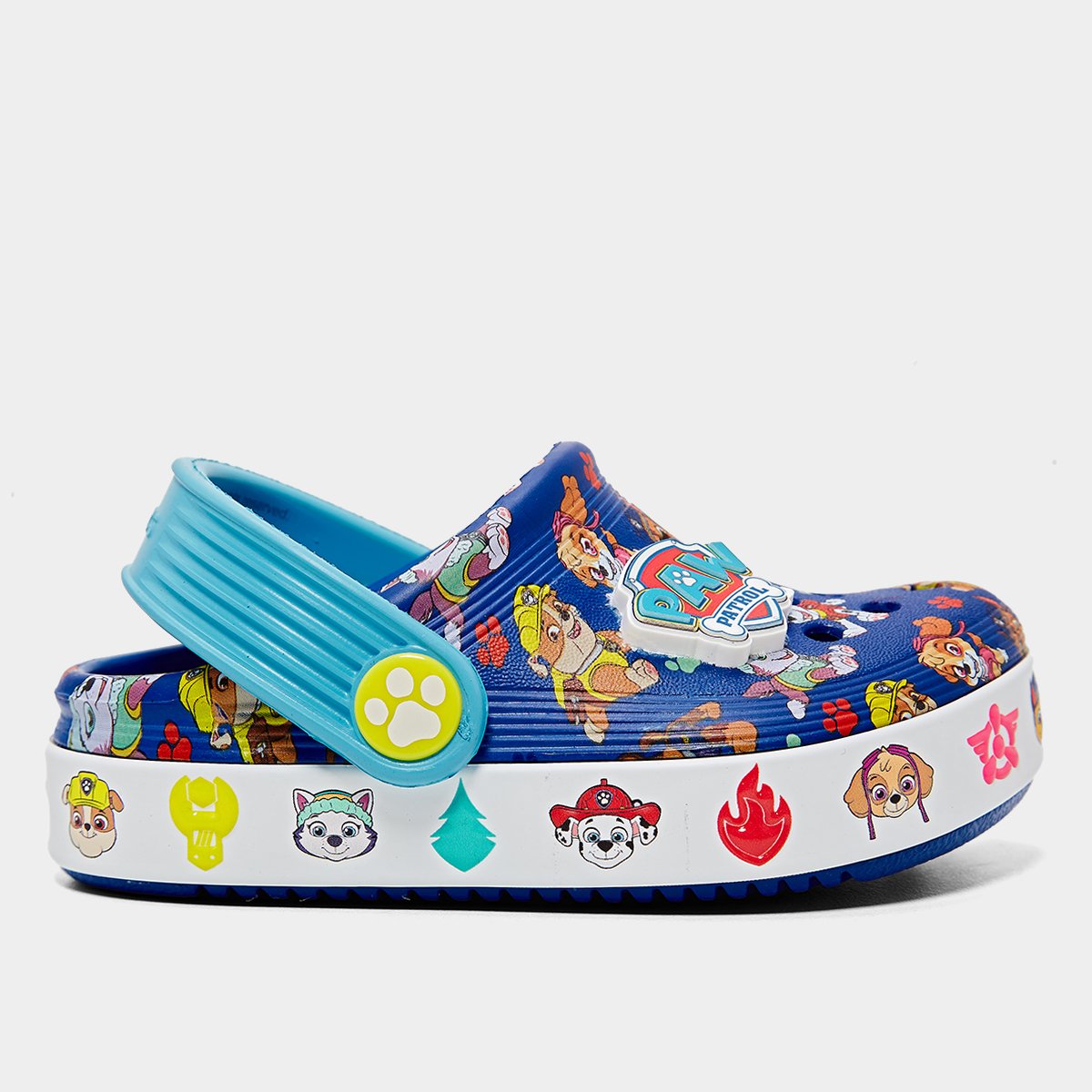 Miniatura Crocs Infantil Paw Patrol Off Court Clg T Menino Azul - 22