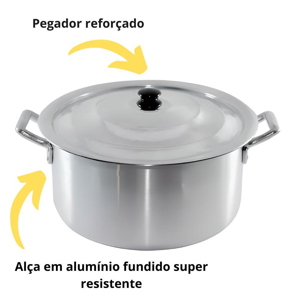 Panela Industrial Jogo 3 Peças Em Aluminio