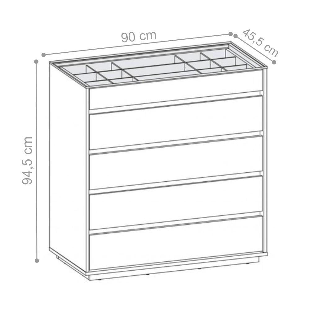 Miniatura Cômoda Suellen Branco Com Gaveta Organizadora