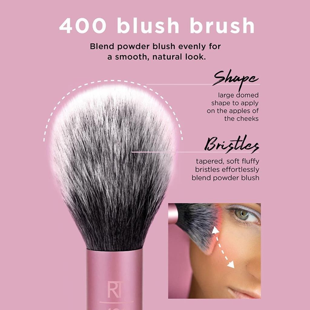 Miniatura Pincel Real Techniques Blush Brush 400 - Macio e Natural