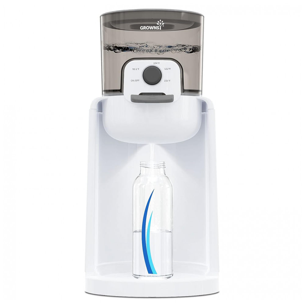 Miniatura Aquecedor de Mamadeiras com Controle Preciso de Temperatura com Dispensador de Água, GROWNSY, Branco