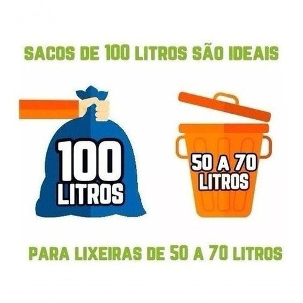 Miniatura Saco De Lixo 100 Lts Preto - 100 Unidades - Resistente