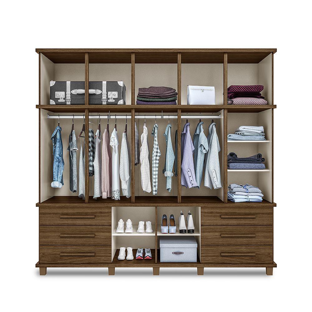 Miniatura Guarda Roupa Retrô Casal Londres Casalar Malbec Off White