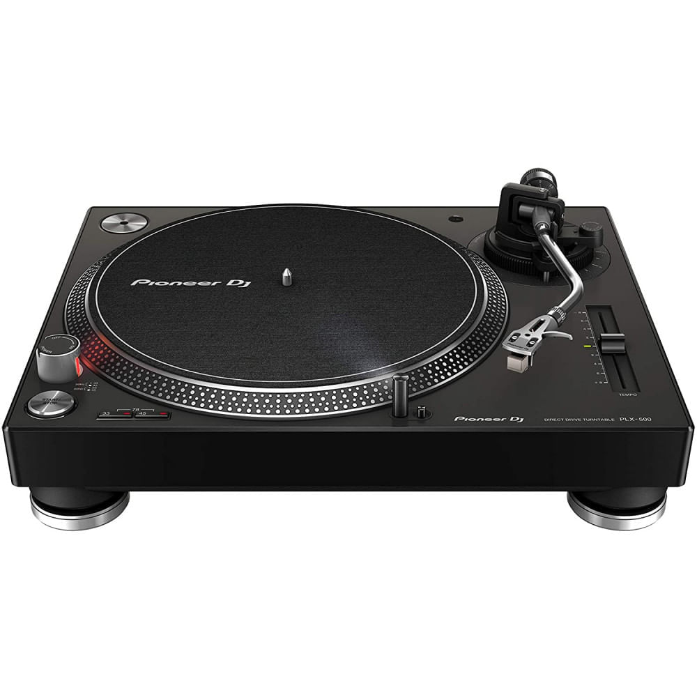 Miniatura Pioneer DJ PLX500K Toca Discos com Motor de Acionamento Direto Pré Amplificador Headshell com Cartucho e Caneta e saída USB