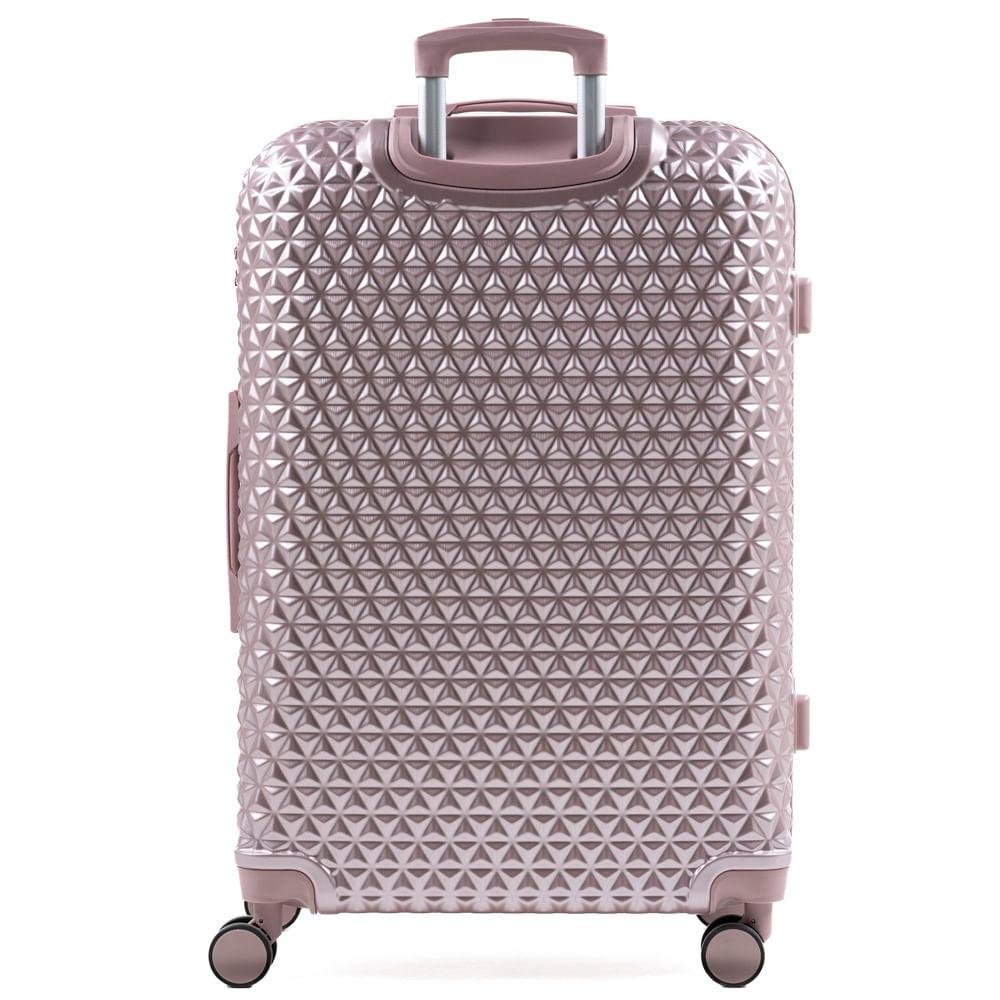 Miniatura Mala de Viagem Grande 32 Kg ABS 4 Rodas Minnie Epcot Rosé Rosé - G