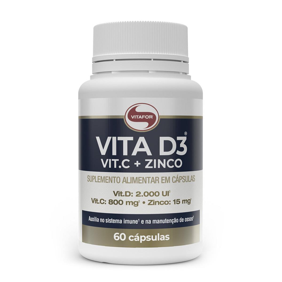 Miniatura Kit 5 Vita D3 + C + Zinco Vitafor 60 Cápsulas