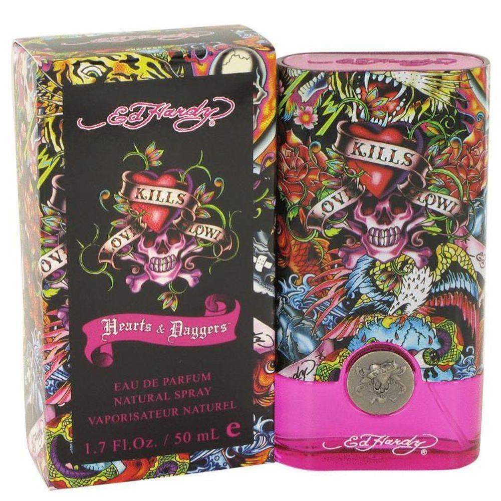 Miniatura Perfume Feminino Ed Hardy Hearts & Daggers Christian Audigier 50 ml Eau De Parfum