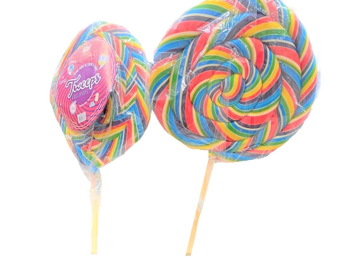 Miniatura Kit 3Un Doce Pirulito Gigante 25Cm Super Colorido 1Kg